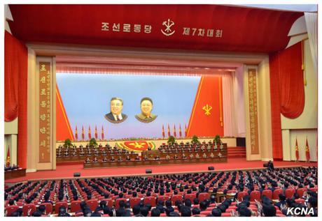 Overview of the 7th Party Congress venue during the first day (Photo: KCNA).