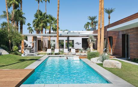 Backyard and Pool at Indian Wells Summer home in Southern California 