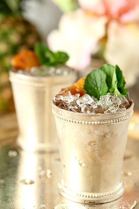 Roasted Pineapple and Rum Mint Julep