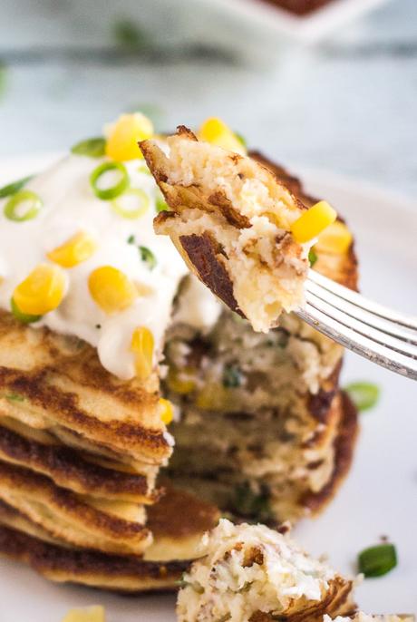 Leftover Mashed Potato and Corn Pancakes