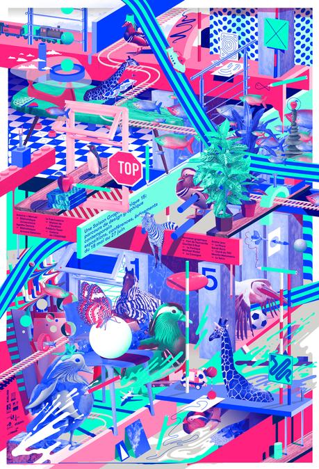 A print poster Felix Pfäffli designed last year for the French graphic design festival Une Saison Graphique.
