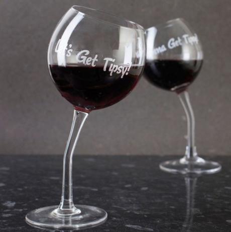 Tipsy Wine Glass