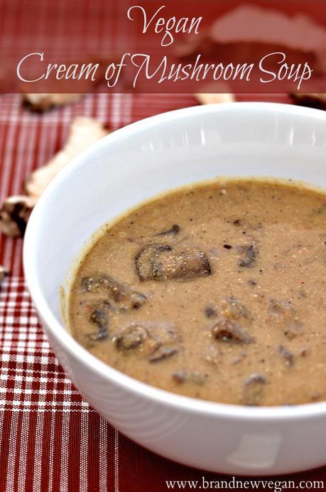 vegan cream of mushroom soup pin