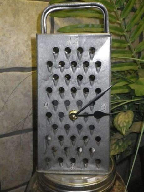 Cheese Grater Transformed Into a Clock