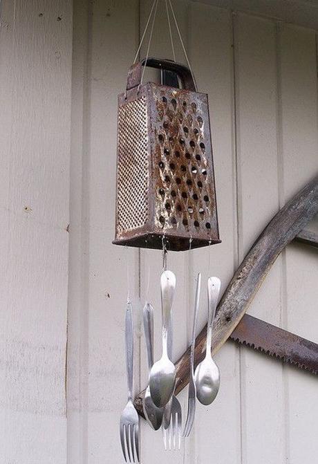 Cheese Grater Transformed Into a Windchime