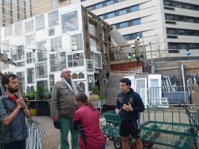 Working Wednesdays: Churning Compost with Good Gym at the Skip Garden, London, England The Skip Garden, London