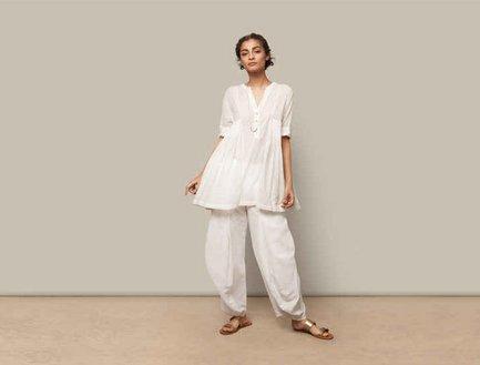 Style inspiration to wear white on white this summer.  Indian Ethnic Traditional Wears