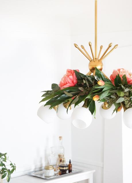 DIY Floral Chandelier Garland