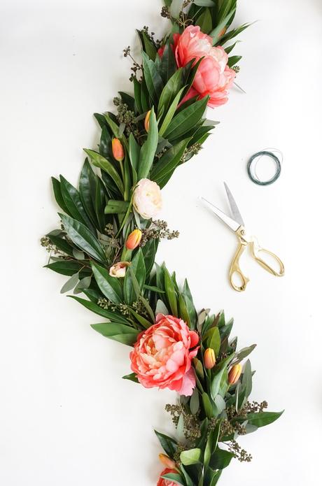 DIY Floral Chandelier Garland