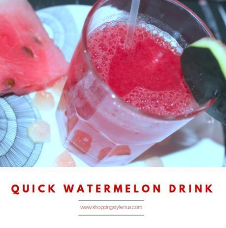 Saturday Delights: Quick Watermelon Summer Drink