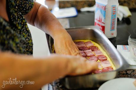 my mother-in-law making bola de carne