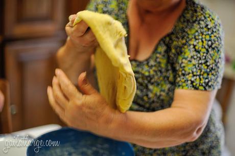 my mother-in-law making bola de carne