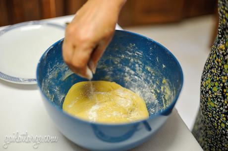 my mother-in-law making bola de carne