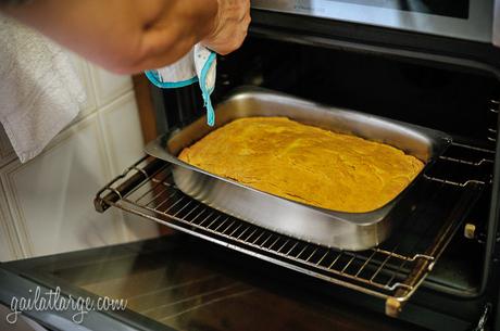 my mother-in-law making bola de carne