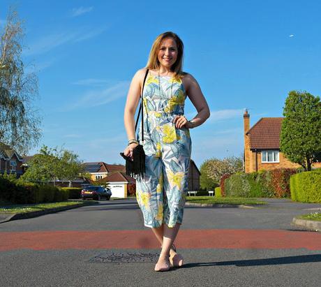Tropical Print Culotte Jumpsuit and Fringing Vibes // Style