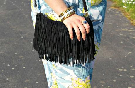 Tropical Print Culotte Jumpsuit and Fringing Vibes // Style