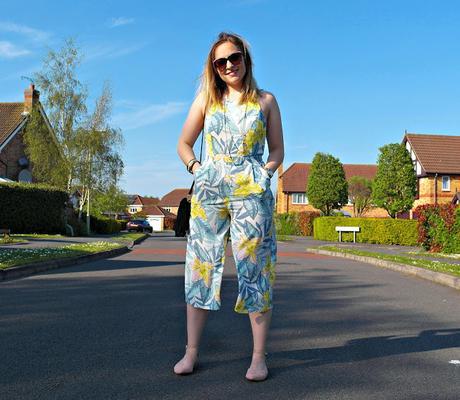 Tropical Print Culotte Jumpsuit and Fringing Vibes // Style