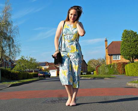 Tropical Print Culotte Jumpsuit and Fringing Vibes // Style