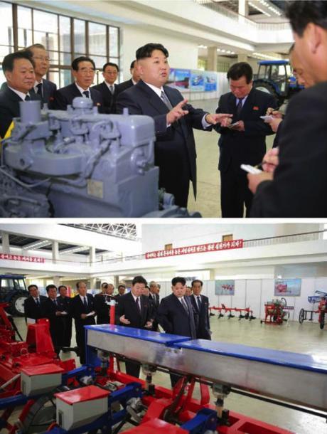 Kim Jong Un tours a machine and equipment exhibition (Photos: Rodong Sinmun-KCNA)