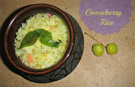 Nellikai Sadham / Indian Gooseberry Rice / Amla Rice – Lunchbox special #RecipeRedux