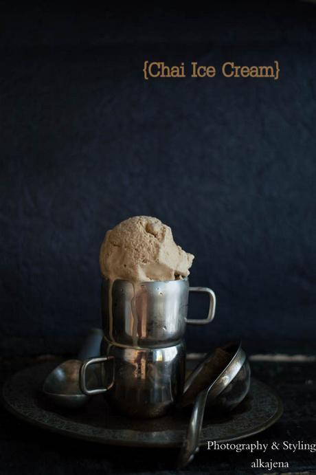 Chai Ice cream  - How to make Masala Chai Ice cream at home
