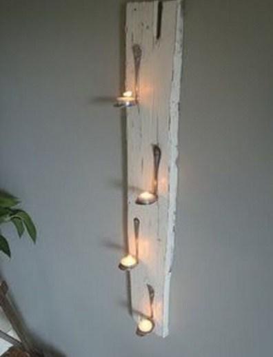 Cutlery Transformed Into Candle Holder