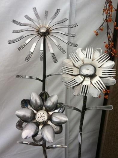 Cutlery Transformed Into Flowers
