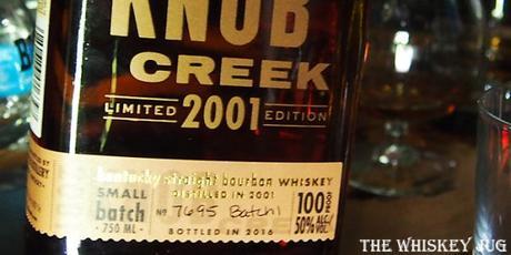 Knob Creek Vintage 2001 Label