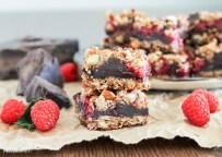 Raspberry Chocolate Chunk Bars (GF + Vegan)