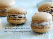 Chocolate Macarons with Azuki Cream Cheese