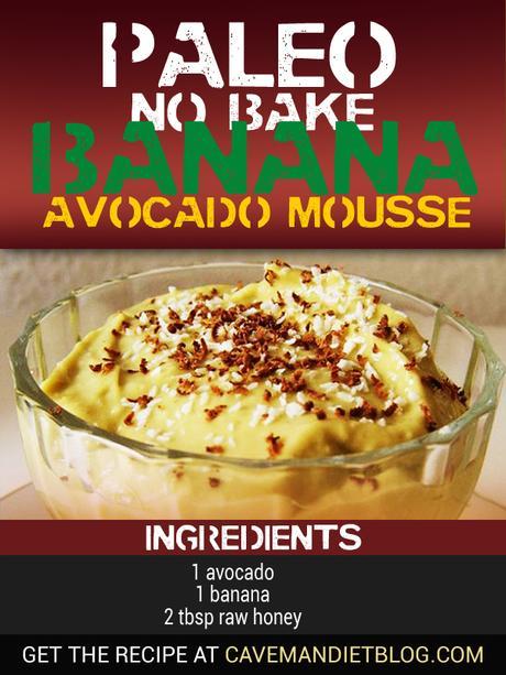 Paleo Dessert Recipes Banana Avocado Mousse Ingredient Image