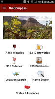 theCompass Winery, Brewery, Distillery Locator App Release 2.0