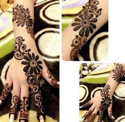 Latest Arabic henna mehndi design ll Simple & Easy thick filling mehndi  design for back hand 2021ll - YouTube