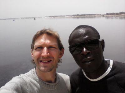Visting A Pink Lake! : My Trip to Lac Rose in Senegal Pele my guide and I