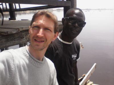 Visting A Pink Lake! : My Trip to Lac Rose in Senegal Pele my guide and I