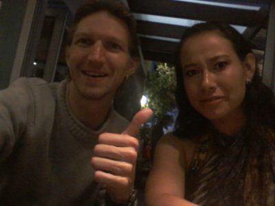 Thirsty Thursdays: Watching Belly Dancing in Restaurant Farid, Dakar, Senegal Mina and I - Mina is the star of the show tonight!
