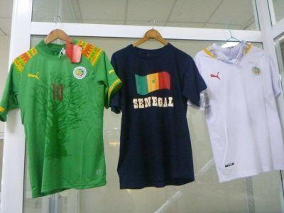 Staying at Hotel Baraka in Downtown Dakar, Senegal T shirts and football shirts from Senegal