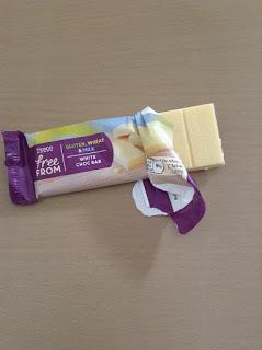 tesco free from white choc bar