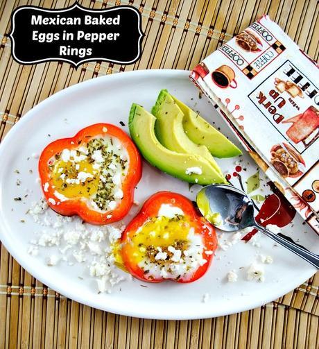 5 Ingredient Mexican Baked Eggs with Red Pepper and Queso Fresco