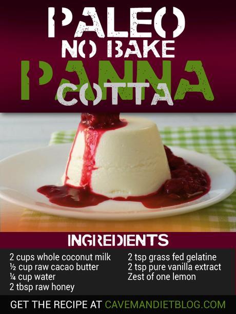 Paleo Dessert Recipes: No Bake Panna Cotta Ingredient Image