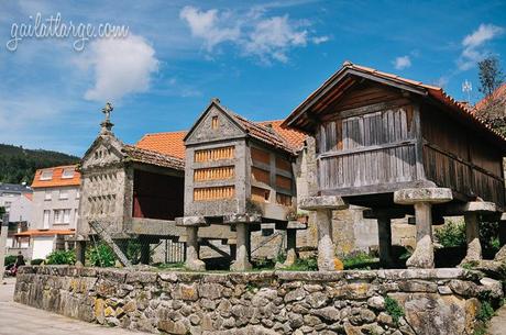 hórreos (granaries) in Combarro, Galicia, Spain