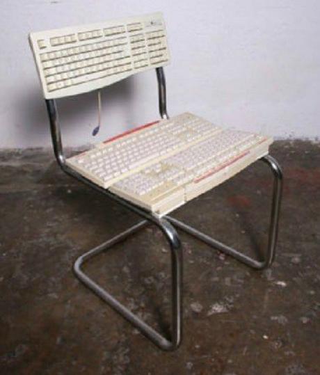 Computer Keyboards Transformed Into a Chair