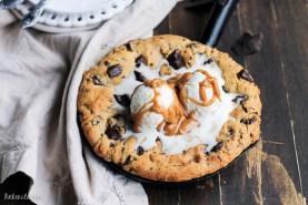 Peanut Butter Chocolate Chip Skillet Cookie