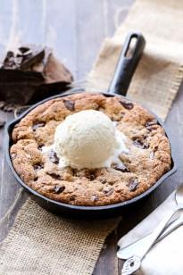 Paleo Chocolate Chip Skillet Cookie