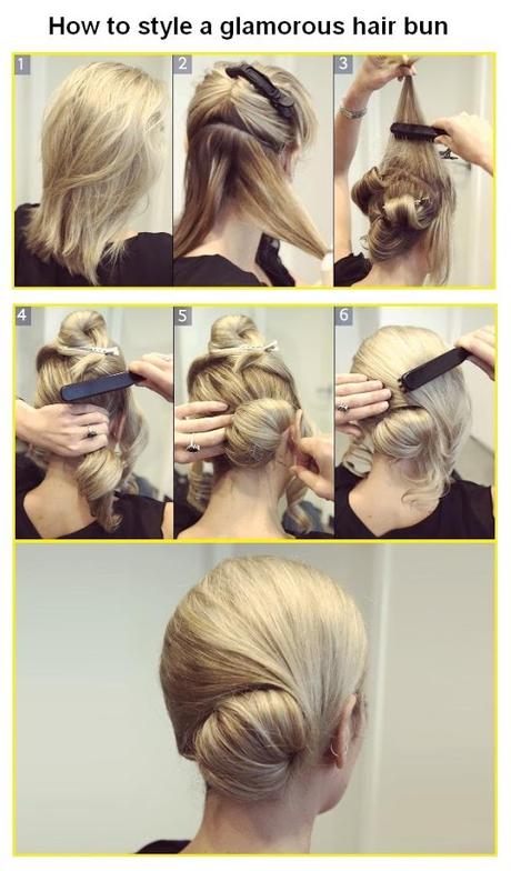 glamorous hair bun