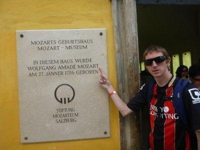 Backpacking in Austria: Taking Full Advantage of the Salzburg Card #visitsalzburg Outside Mozart's Birthplace, Salzburg #visitsalzburg