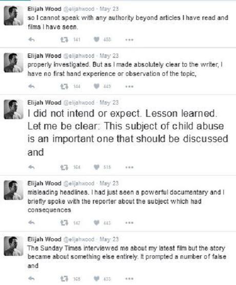 Elijah Wood denies Hollywood pedophilia