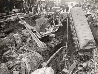 Interview with 83 Year Old Blogger Ron Hands in Southbourne, Dorset, England: Author of ‘Growing Up With War’ A crater where Ron's Aunt and cousin almost died