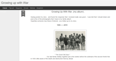 Interview with 83 Year Old Blogger Ron Hands in Southbourne, Dorset, England: Author of ‘Growing Up With War’ Growing up with war - Ron Hands