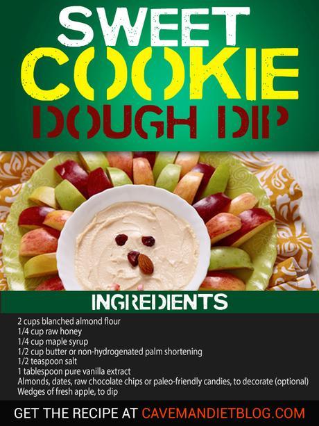 paleo dessert recipes cookie dough dip image with ingredients